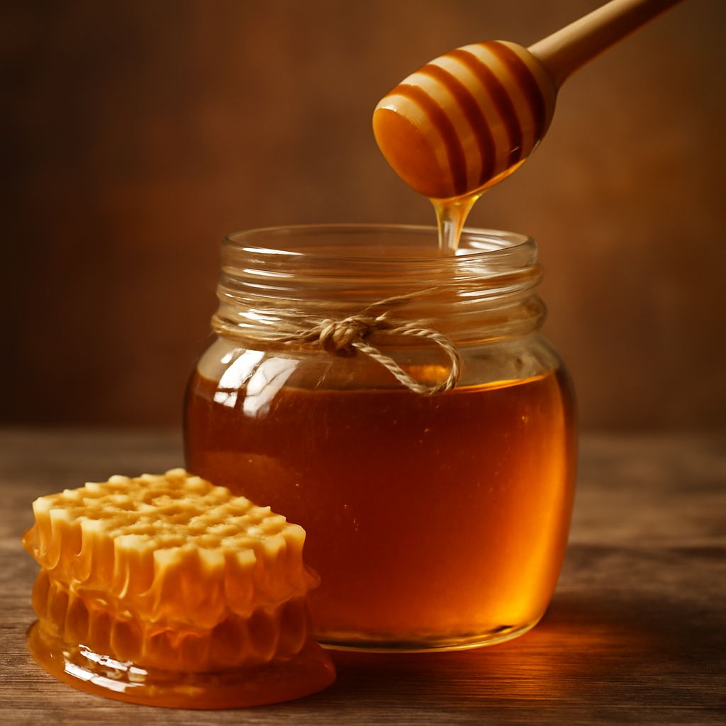 Natural Honey in jar